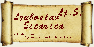 Ljuboslav Sitarica vizit kartica